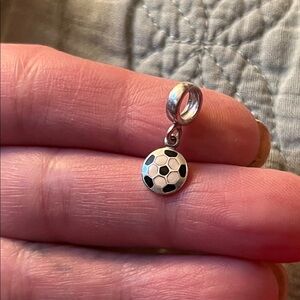 Sterling Soccer Ball Charm / Pandora style